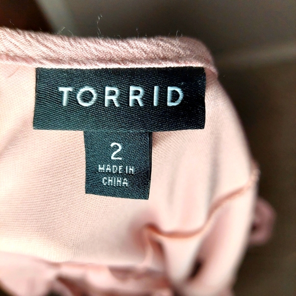 Torrid Pink Cold Shoulder Gauze Trapeze Dress Sz 2X - Picture 11 of 12